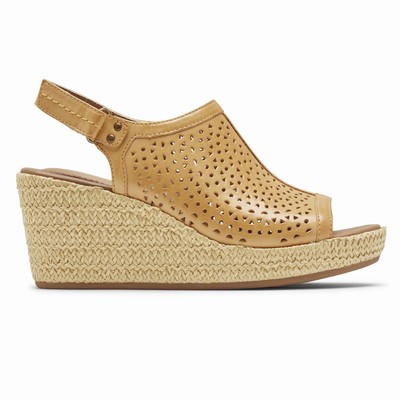 Rockport Cobb Hill Erika Perforated Wedges Damen Gelb NMJ-940536